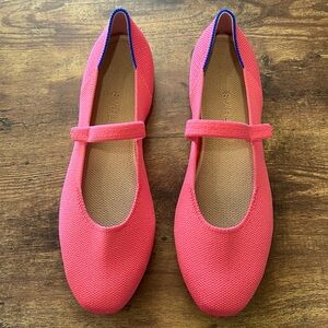 Pink Rothy’s Mary Jane flats